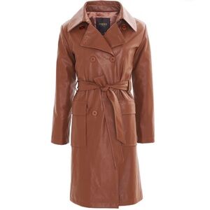 Elegant Women's Brown Trench Coat